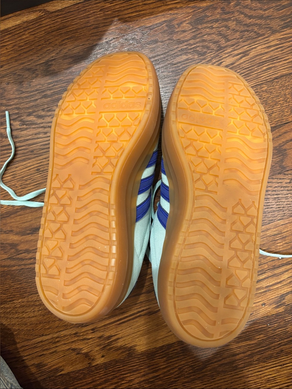 Adidas VL Court Bold Mint Green Sneakers with Blue Stripes - Picture 5 of 8